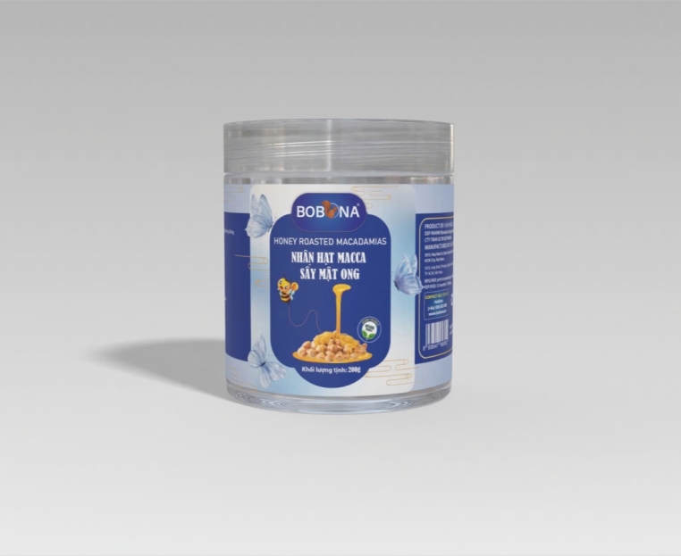 NHÂN HẠT MẮC CA SẤY MẬT ONG - hũ 200 g